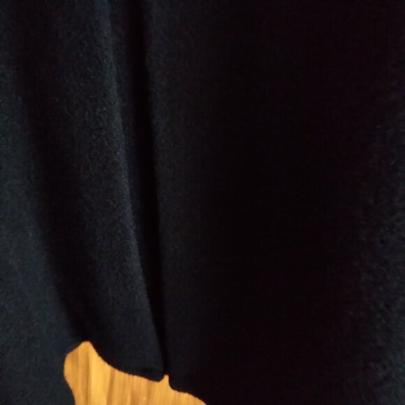 Andrea Brem Merino Wool and Lambswool Black Coat Size Extra Large Petite - Picture 6 of 10